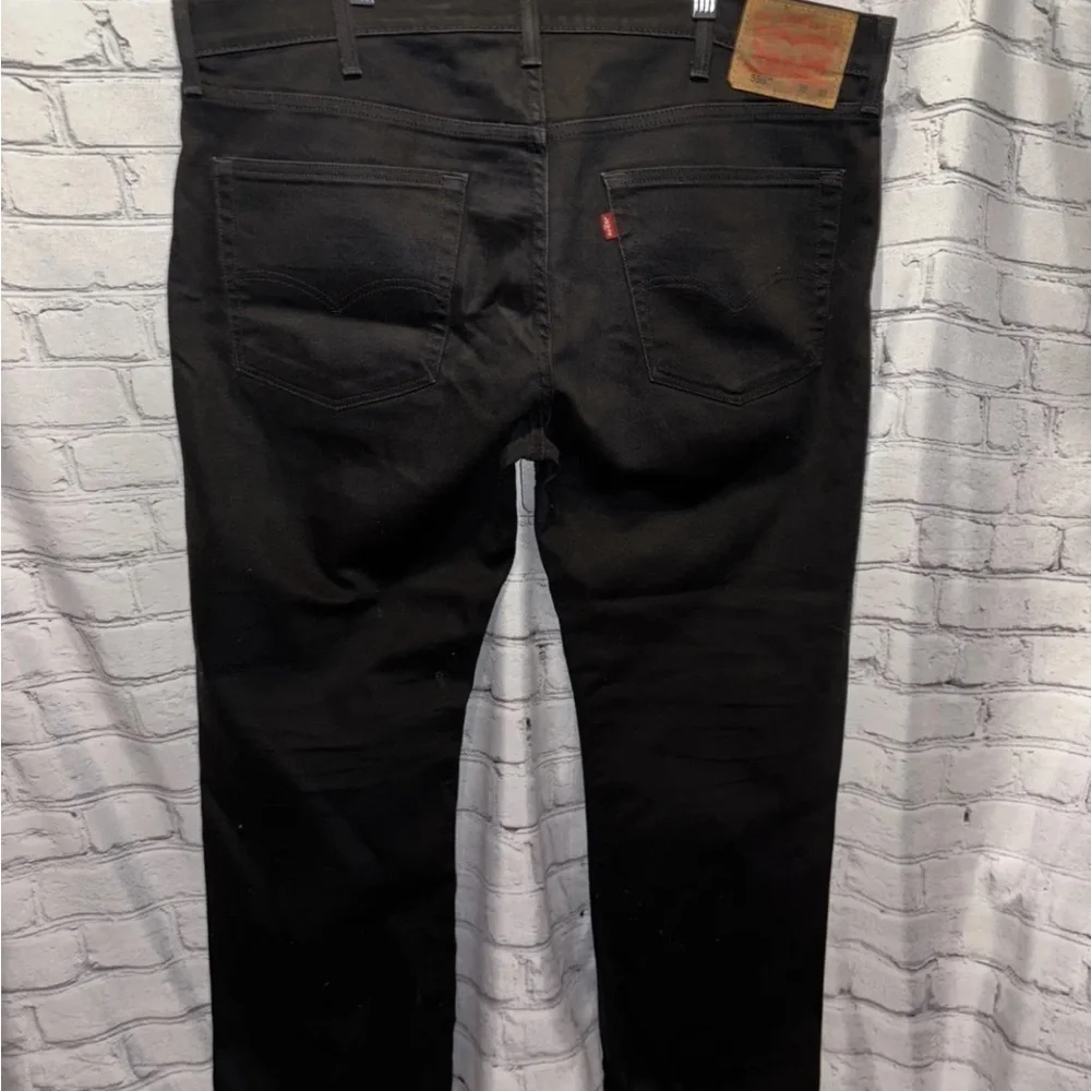 Levi’s 559 Black Denim Jeans 38x30 Relaxed Straight Stretch Pants Mid Rise